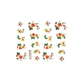 AllyDrew Flowers & Butterflies Water Slide Nail Art Decals Water Transfer Nail Decals (125 Nail Decals)