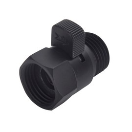 ChuangTim Matte Black Water Flow Control Valve, G1/2" Shower Head Flow Control Valve, Brass Shut Off Valve for Handheld Shower, Water Pressure Regulator Replacement for Shower System