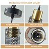 Omgomne Modern Pendant Light Fixtures, Black Gold Cylinder Pendant Lapms