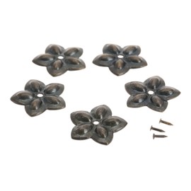 100Pcs Flower Head Antique Pins, Mgoodoo Upholstery Door Nail Bronze Iron Tacks Antique Case Box Sofa Decorative Tack Stud 22 * 23mm