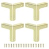 sourcing map 4 Pcs Decorative Box Corner Cover, 32mm Metal