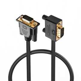 PNGKNYOCN 90 Degree VGA Cable,1080P Full HD Right Angle VGA Male to VGA Male Monitor Cable for Computer Monitor Projector and More 0.5M (R)