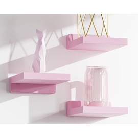 QsQueen QsQueen Small Floating Shelves Mini Shelves Hanging Display 5 Inch Wall Shelf for Bathroom Livingroom Bedroom,3 Pack, with 2 Types of Installation, Great for Room Decor