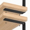 Yoozell Floating L Shelf Brackets, Black Shelf Brackets Heavy Duty