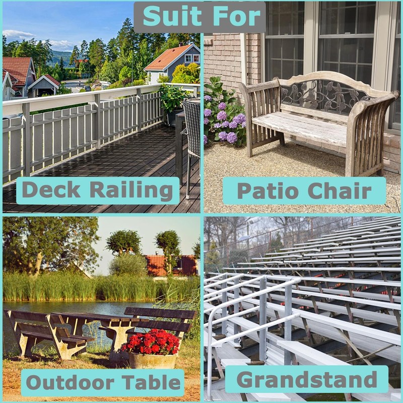 JINHAN Patio Umbrella Clamp - Steel Umbrella Holder for Deck