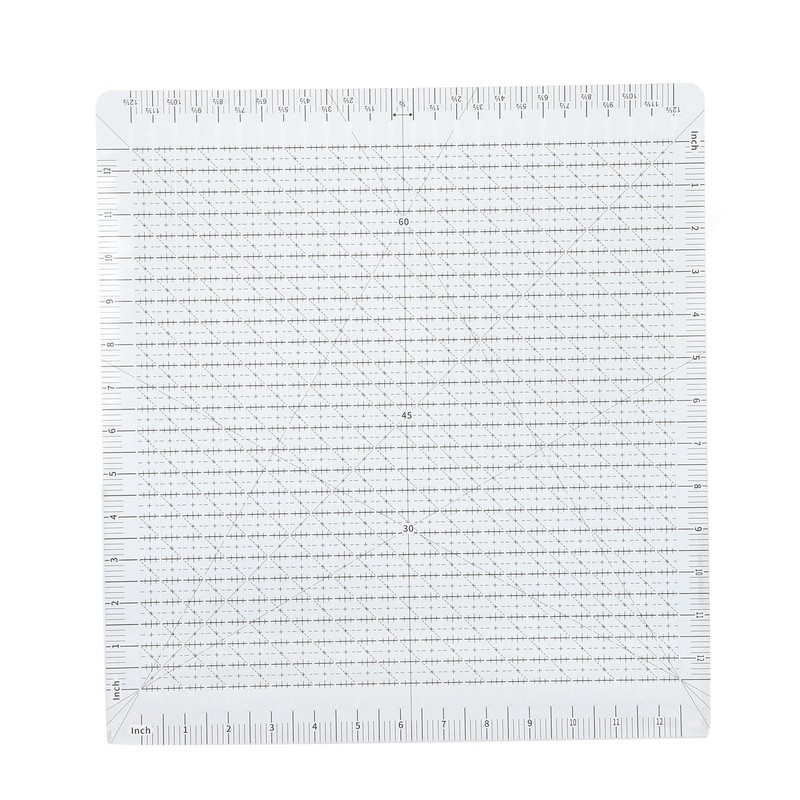 Quilting Ruler 12in Wide Transparent Acrylic Accurate Scale Black Grid