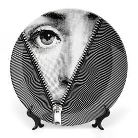 XYTDM Lina Cavalieri Flat Decorative Wall Plate Wall Hanging Decoration with Mysterious Face Plate Includes Bracket and Special Spring Hook 15.8 Inches