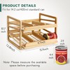 Yumkfoi Rolling Bamboo Can Organizer Rack, Stackable Double-Layer Can Organizers