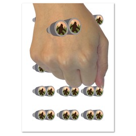 Bigfoot Sighting Binoculars Sasquatch Cryptid Temporary Tattoo Water Resistant Fake Body Art Set Collection - 15 2" Tattoos (1 Sheet)