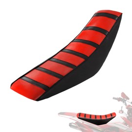JFG RACING Dirt Bike Seat Cover,Universal Soft Rubber Cushion Covers for E Dirt Pit Bike Ebike Motocross Motorcycle Enduro CR CRF XR 50 85 125 150 230 250 450-Red