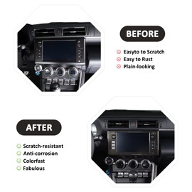 JONKOKO ABS Carbon Fiber GPS Screen Frame for Subaru BRZ Toyota 86 2022 Car Central Console Navigation Screen Frame Interior Accessories (Carbon Fiber)