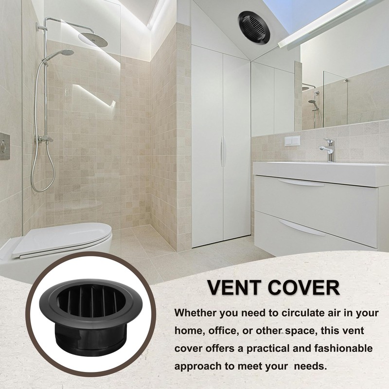 PATIKIL 5 Inch Round Air Vent Cover, Soffit Vents ABS