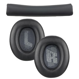 Xiciki Schaumstoff-Polster, kompatibel mit JBL Tune 700BT 750BT 750BTNC, Ersatz-Ohrpolster mit Proteinleder und Memory-Schaum (schwarz)