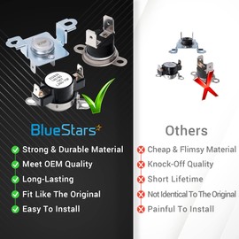BlueStars 137032600 134120900 limitador térmico de secadora y kit de reemplazo de termostato 3204267, compatible con secadores Frigi.daire y Kenmore, reemplaza 3205659 1489053 AP4368739