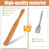 2pcs Wooden Spatula, 11.02x1.29in Wooden Spurtle Sourdough Spatula Stirrer Mixer