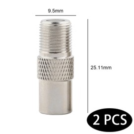 Xiciki 2 PCS TV Aerial Coaxial Connectors, F-Connectors Adapter, F Socket Female, Coaxial Cable Connectors for Satellite TV Aerial Screw Connector Socket Connector to RF Coax Plug Aerial Male Adapter