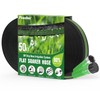 Flat Soaker Hose 50FT for Garden and Lawns, 80% Water-Saving