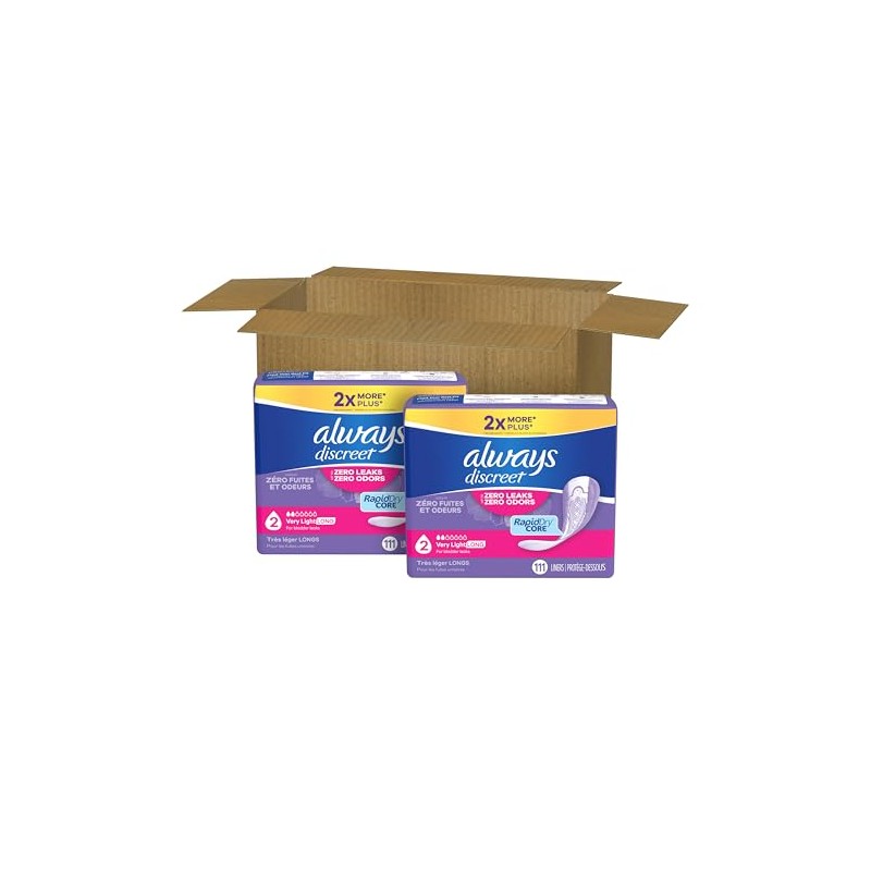 Always Discreet Always Discreet Incontinence Panty Liners for Bladder Leaks,