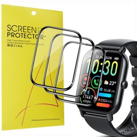 Compatible for Ddidbi Smart Watch Screen Protector, [3 Pack] Lamshaw Full Coverage TPU Clear Film Compatible with Ddidbi P66D 1.85" Smart Watch / Aptkdoe P66D 1.85" Smart Watch / Nerunsa P66D 1.85"