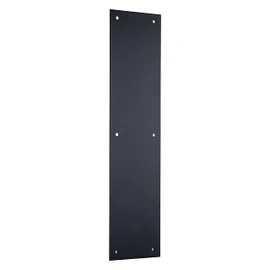 BRINKS Commercial - Commercial 15" Push Door Plate, Matte Black Finish - Rust and Corrosion Resistant Door Plate