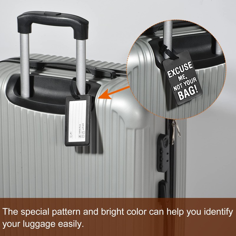 sourcing map Luggage Tag, PVC Identifier Card Holder Label, Excuse