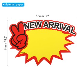 PATIKIL 40pcs Star Burst Signs, 7x5.5in Blank Star Burst Signs Price Tag Stickers Pricing Tags Fluorescent Neon Paper for Sign Retail Store Vehicle, Arrival