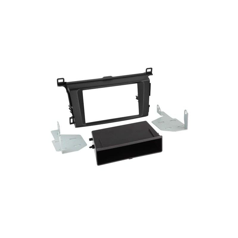 Radio Fascia for Toyota RAV4 2-DIN with Compartment Black from