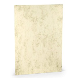Paperado PAPERADO 25x Writing Paper DIN A4 Chamois Marmora Beige Marble-Beige Marbled 100 g/m² Paper Sheets in 29.7 x 21 cm for Crafting & Printing