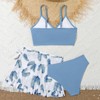 Bikini da bambina, bikini per adolescenti, 3 pezzi, con parte