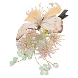 Mikinona Elegant Floral Hairpin Barrette for Women Stable Side Clip Design for Weddings Festivals and Cosplay Versatile Decorative Hair Accessories