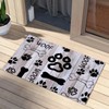 Nintydays Door Mat Dog Bones Paws Footprint Cartoon Recessed Area