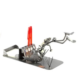 Steelman24 I Nuts and bolts sculpture Diver Desk Organizer With Personal Engraving I Handmade ornaments I I Metal figurine