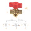 Coshar 3-Way Forged Brass Ball Valve T Shape Shut Off