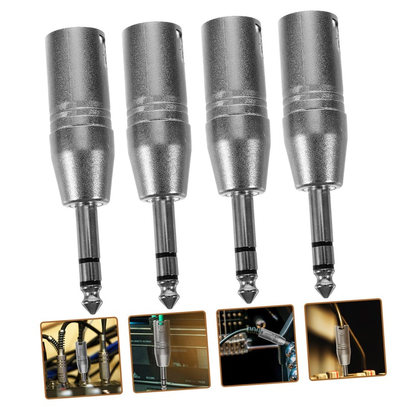 FRCOLOR 4pcs XLR Adapter Metal TRS to XLR Coupler to
