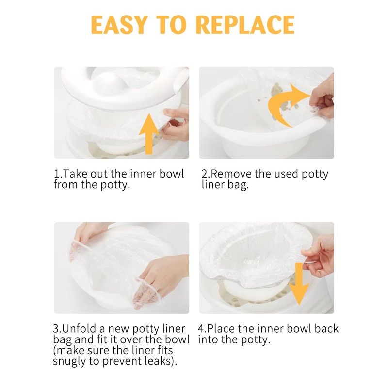 50 Pcs Potty Liners for Summer Infant My Size Potty