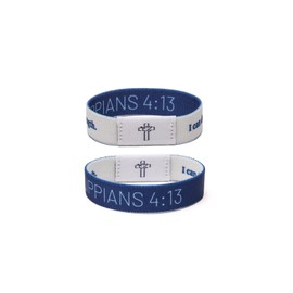Flvkev Daily Bible Verse Bracelet Scan for Men Women Wearable Bible Bracelet Christian Scripture Bracelets Catholic Inspirational Religious Gifts (Verse-Philippians 4:13)