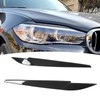 Pair Left Right Headlight Eyebrow Car Light Eyelids Carbon Fiber