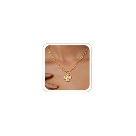 CHESKY 14K Gold Plated Chunky Cross Necklace for Women Trendy