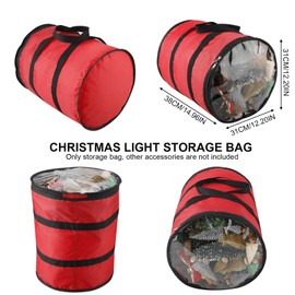 Non Waterproof Christmas Lights Storage Bag Nylon Storage Bag