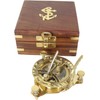 Antik 2000 Functional Nautical Compass Brass with Sundial in Elegant