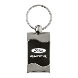 Ford F-150 Raptor Gray Spun Brushed Metal Key Chain