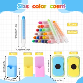 Qilery 149 Pcs Dustless Chalk for Kids Colored Sidewalk Chalk With Holder Easter gifts Back to Learning Gifts Washable Magnetic Holder for Indoor Drawing Writing Board Supplies(Multicolor)