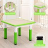 Kids Table and Chairs Set, Height Adjustable Desk with 4