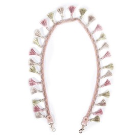 TANOSII Tassel Purse Strap Handbag Strap Replacement Shoulder Crossbody Strap Pink
