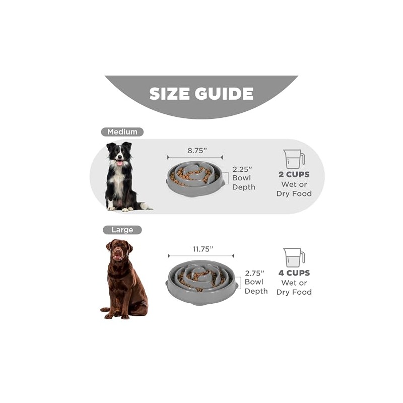 Outward Hound Fun Feeder Slo Bowl, Slow Feeder Dog Bowl,