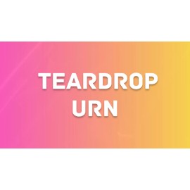 Galaxy Teardrop Uneral Cremation Urn with Velvet Bag Keepsake Urn for Adults 6in