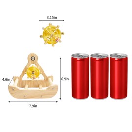 MinrzPet Bird Perch Toys, Wooden Bird Swing with Spinner Rattle, Cage Accessories for Budgies, Cockatiels, Lovebirds, Quaker, Parakeet, Small to Medium Birds