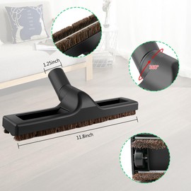 ECOMAID 10 Pack Vacuum Attachments for Shop Vac Accessories, 1 1/4" Vacuum Attachments with Hardwood Floor Brush, 2 1/2" to 1 1/4" Vacuum Hose Adapter & 1 7/8" to 1" Adapter for shop Vac Attachment