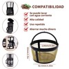 2 Piezas Filtro para Cafetera, Inoxidable de Plástico Filtro de