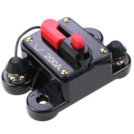 MiJunHD Circuit Breaker 200A Home Solar System Waterproof Reset Fuse Inverter 12V 24V 48VDC for Solar Home System Overload Protection